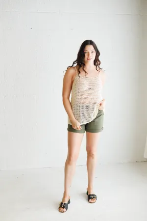 Aimee Crochet Beaded Top Sweater
