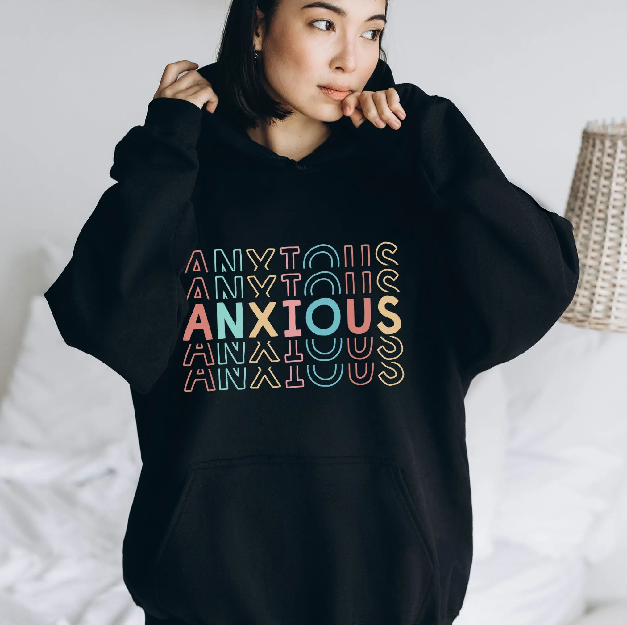 Anxiety Sweatshirt Hoodie | Mental Health Gift For Mom | Anxiety Shirt | Anxiety Gift For Her | Unisex Hooded Sweatshirt