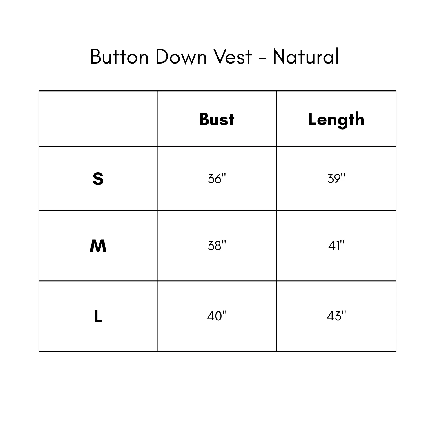 Button Down Vest - Natural