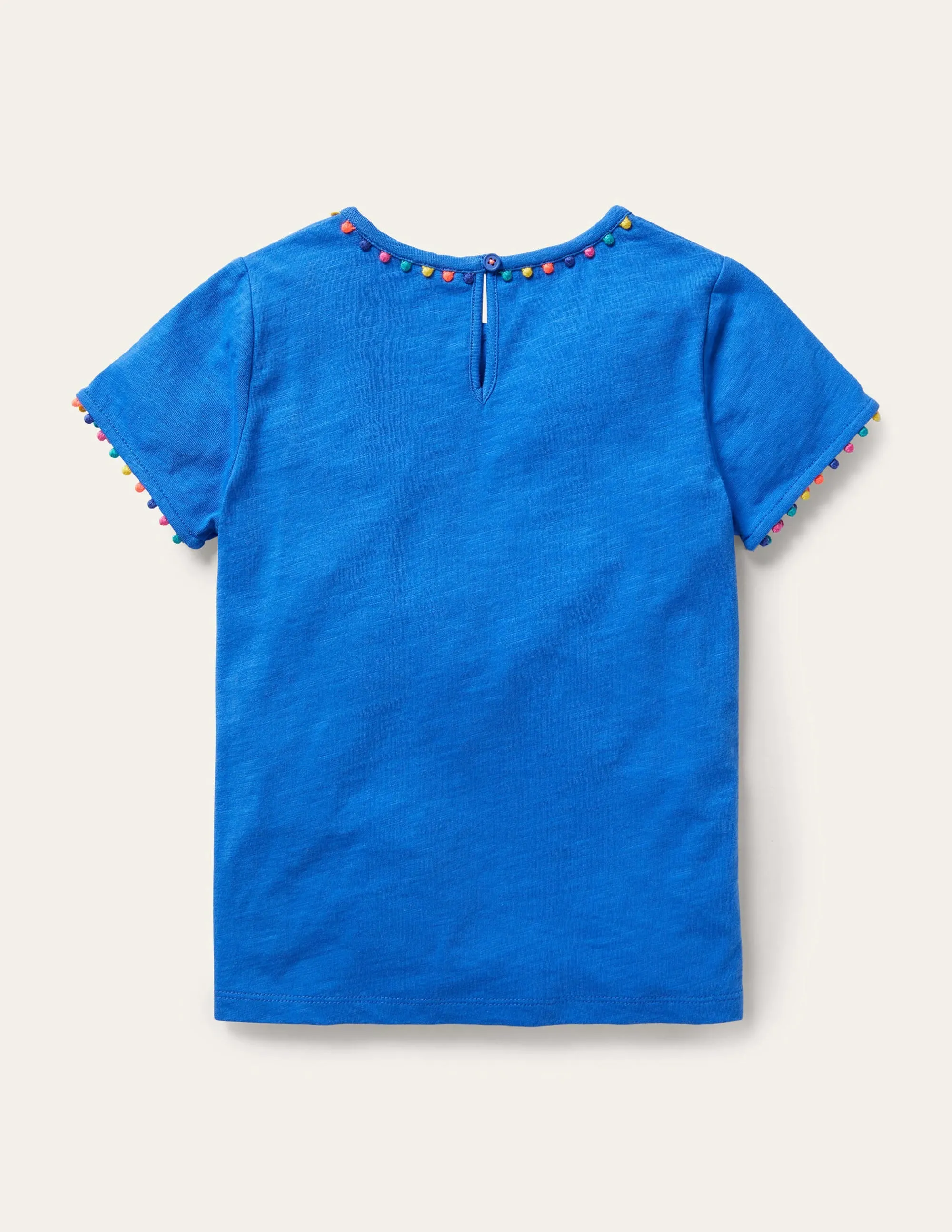 Charlie Pom Jersey T-shirt-Brilliant Blue