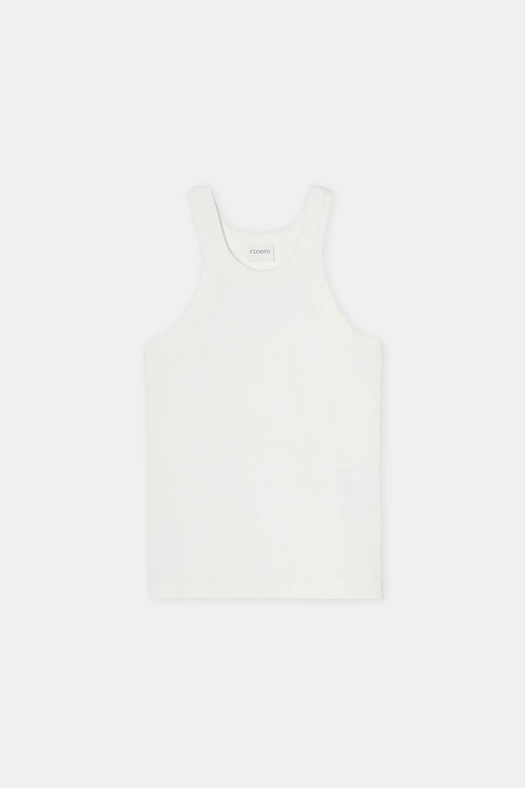 Closed Racer Tank - Ivory