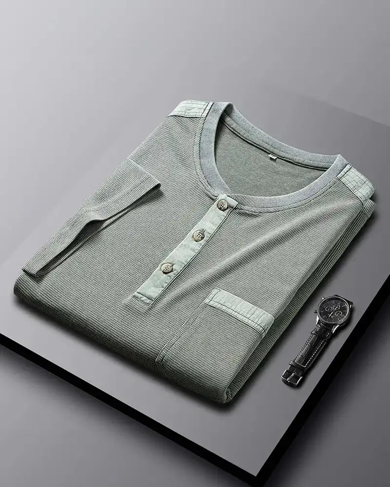 Dionos Waffle Knit Henley
