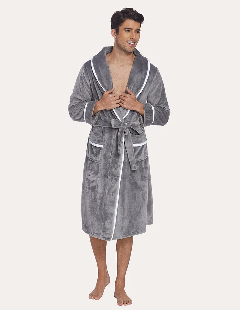 Ekouaer Men Flannel Robe (US Only)