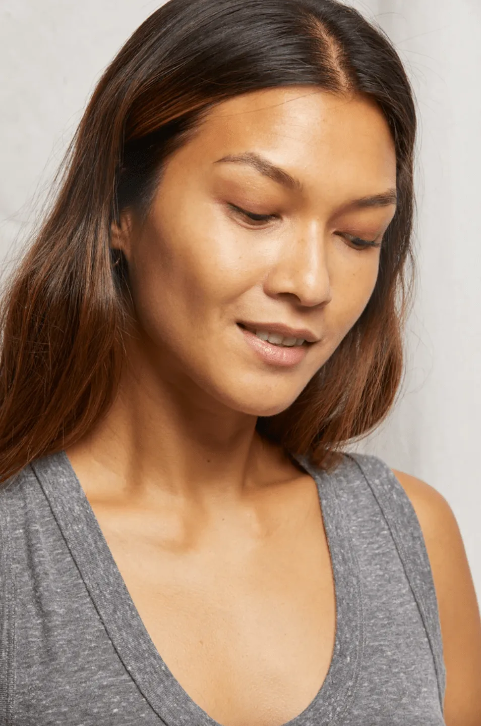 khara U-Neck Tank Top - Heather Grey