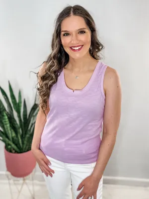 Light Lilac Noched Tank