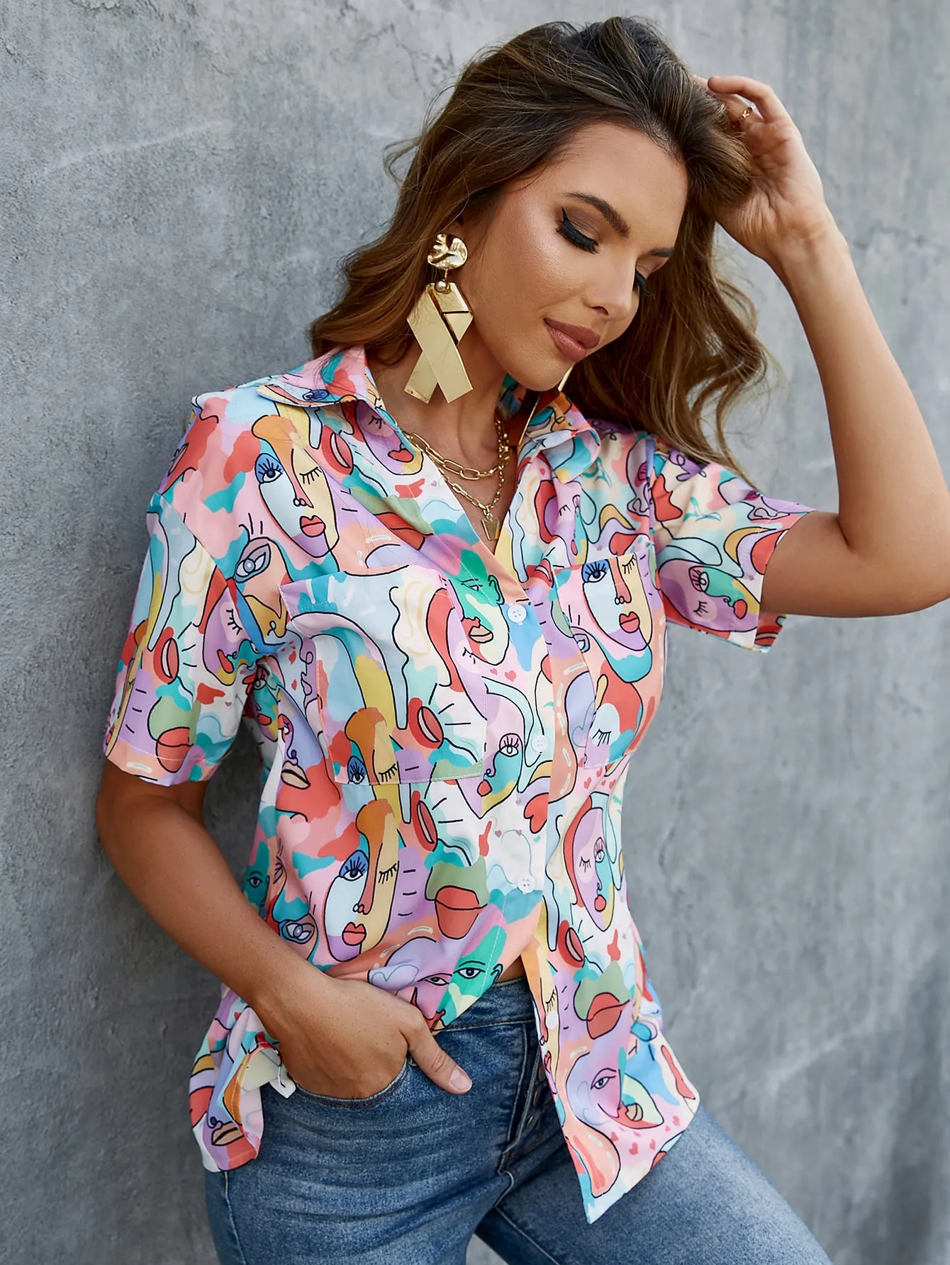 Lily vintage style pocket blouse