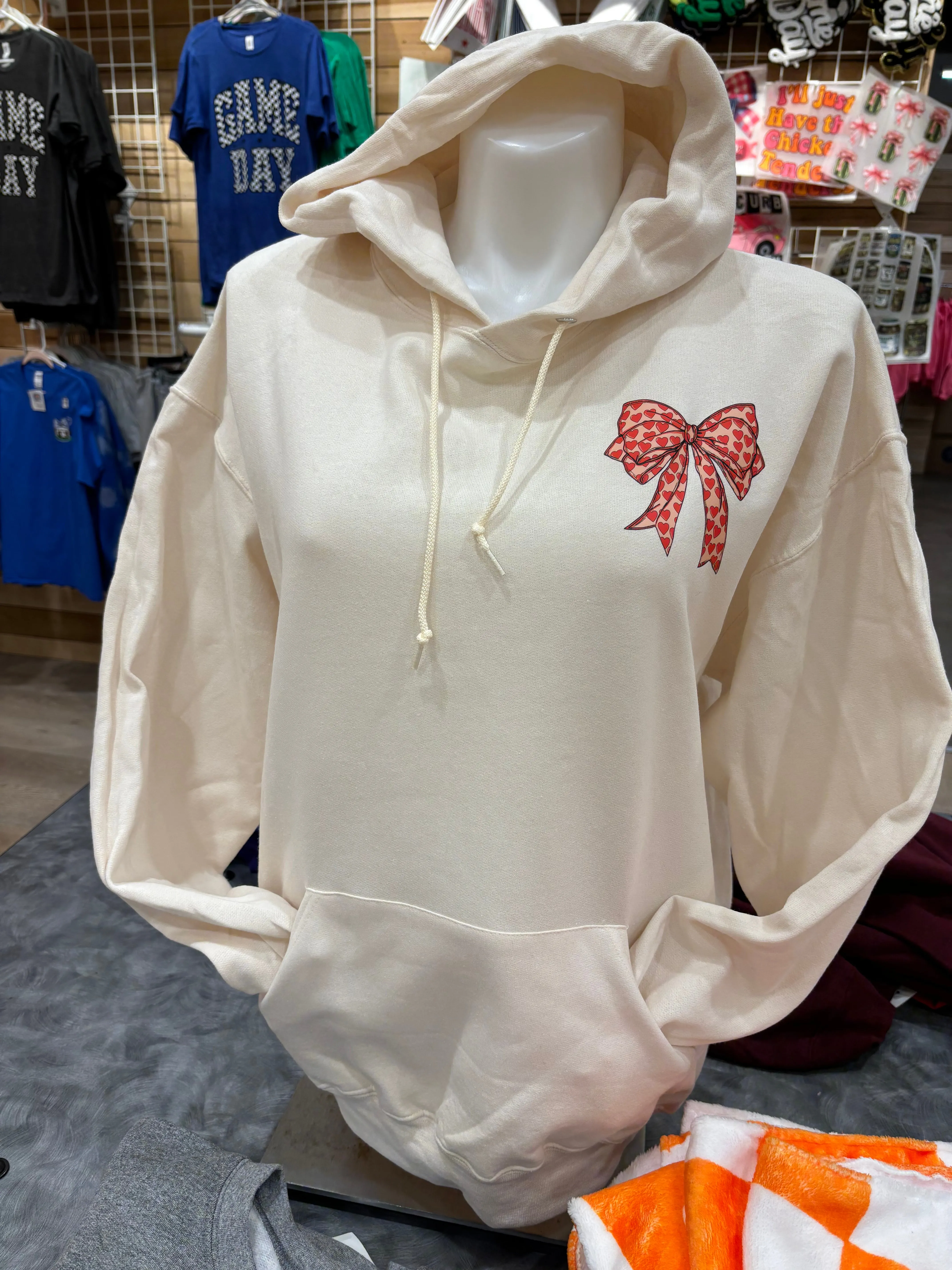 Mama Coquette Bow Cream Hoodie