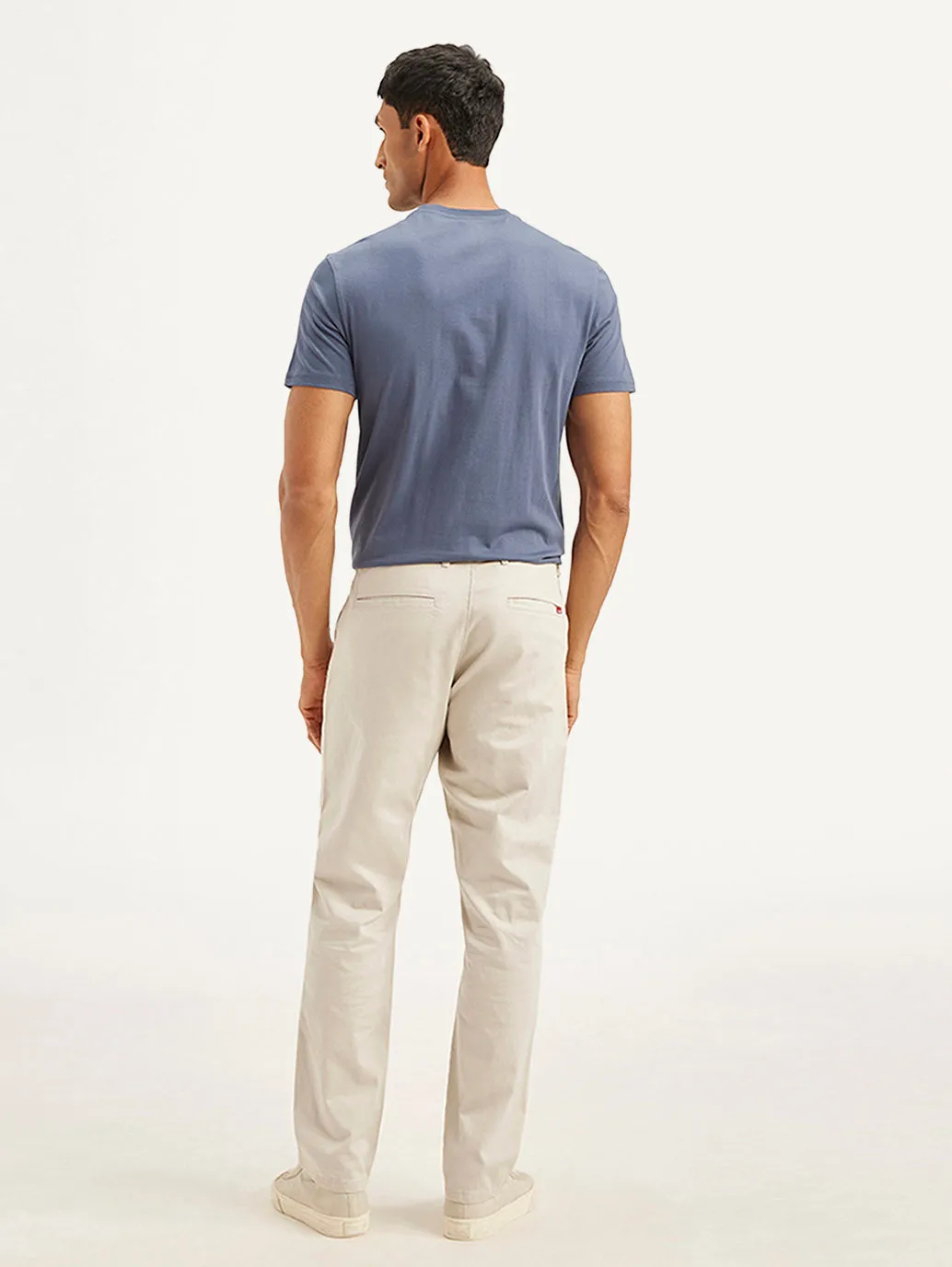 Men's Cream Authentic Straight Fit Chino Pants