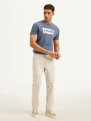 Men's Cream Authentic Straight Fit Chino Pants