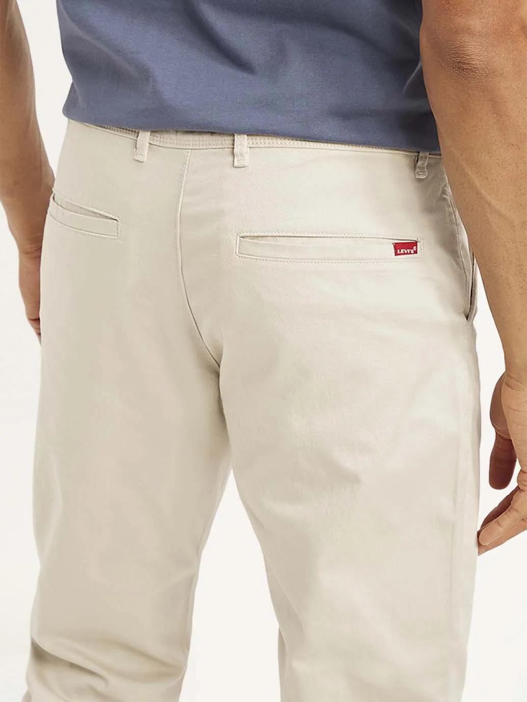 Men's Cream Authentic Straight Fit Chino Pants