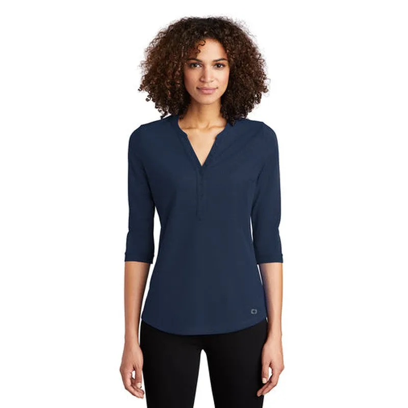 NEW - OGIO  Ladies Jewel Henley - Navy