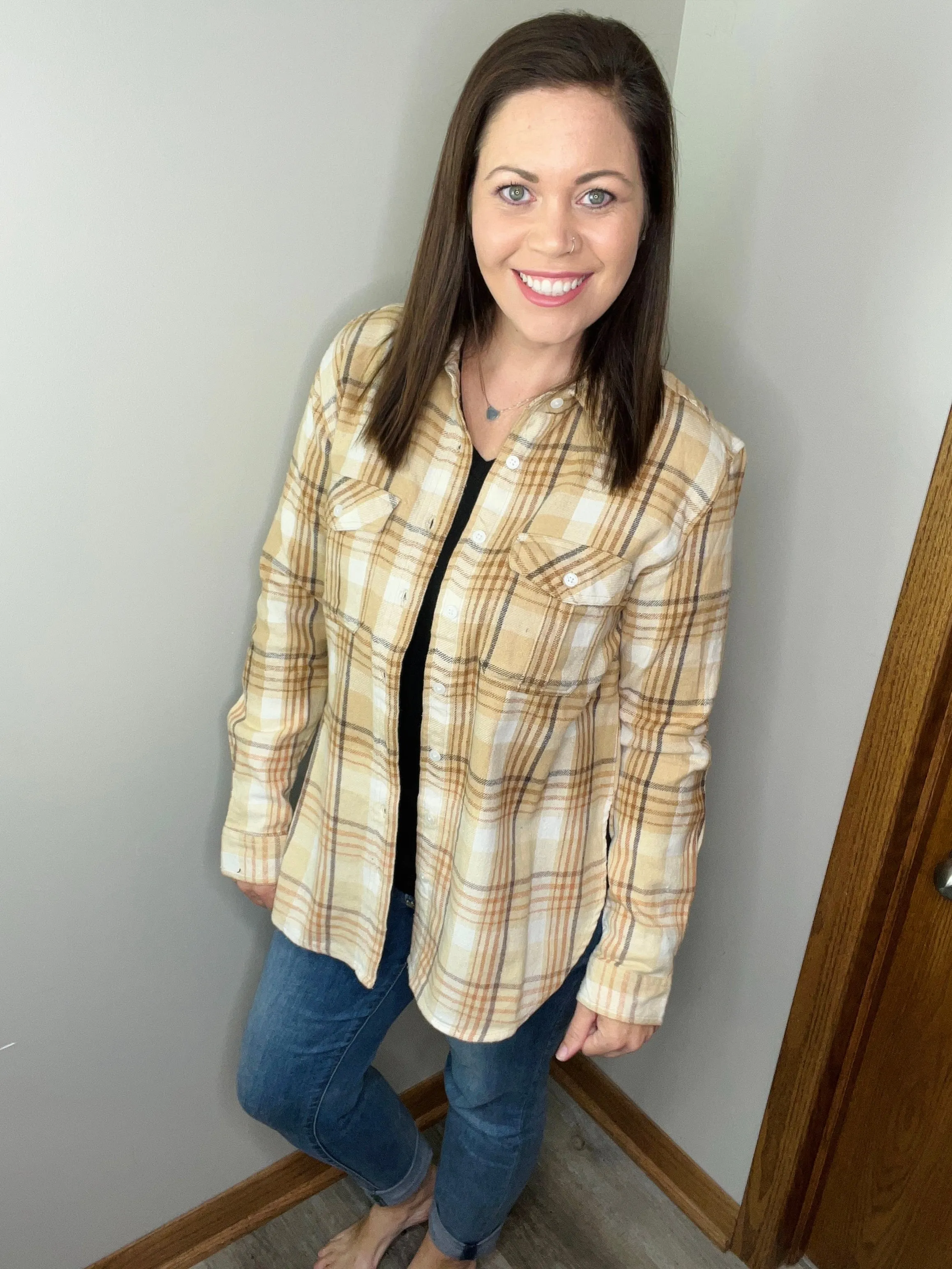 Pair This Flannel In Tan/Camel