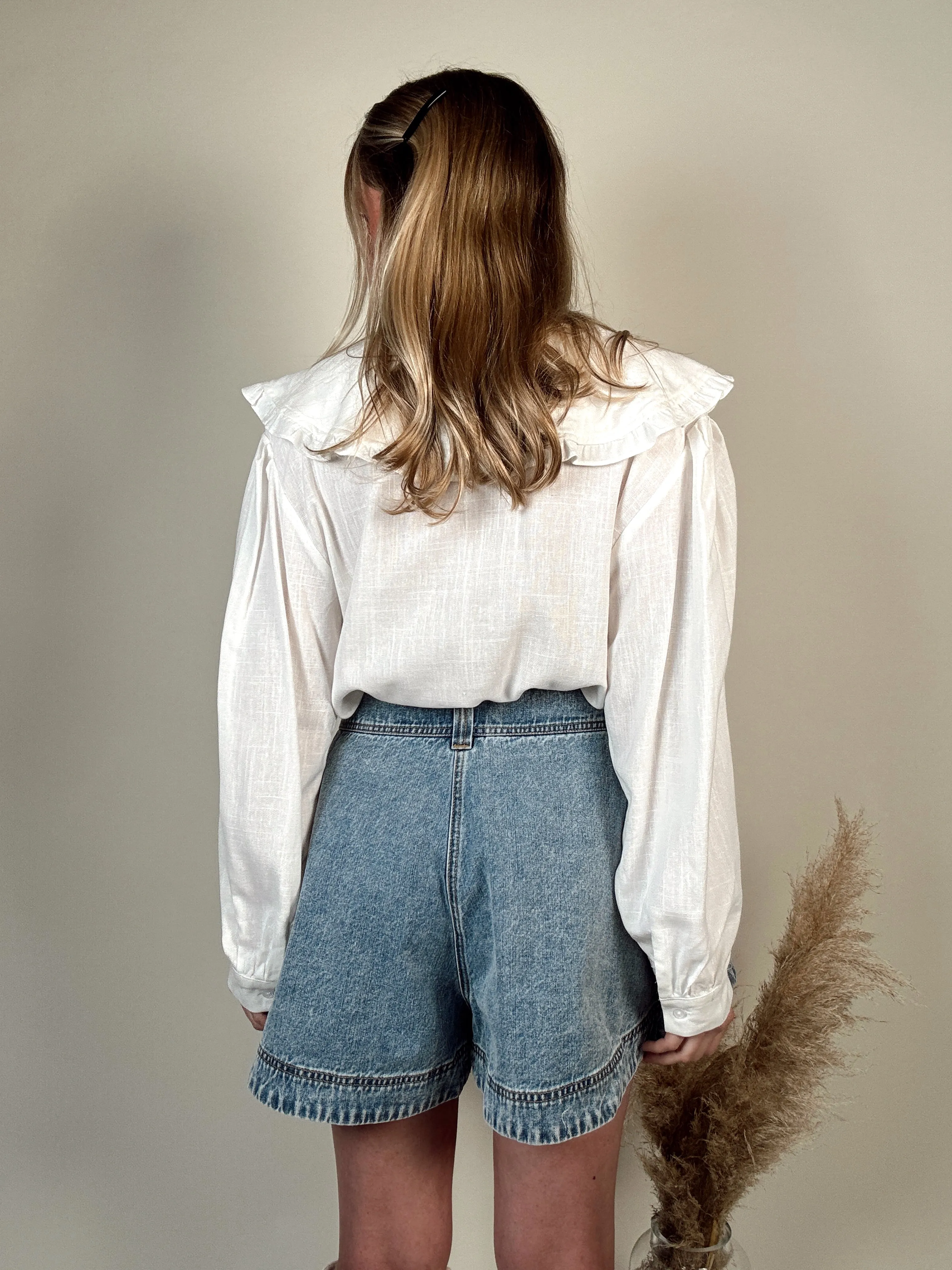 Peter Pan Collar Button Down Top