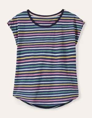 Robyn Jersey Tee-Mariner Pastel Multistripe