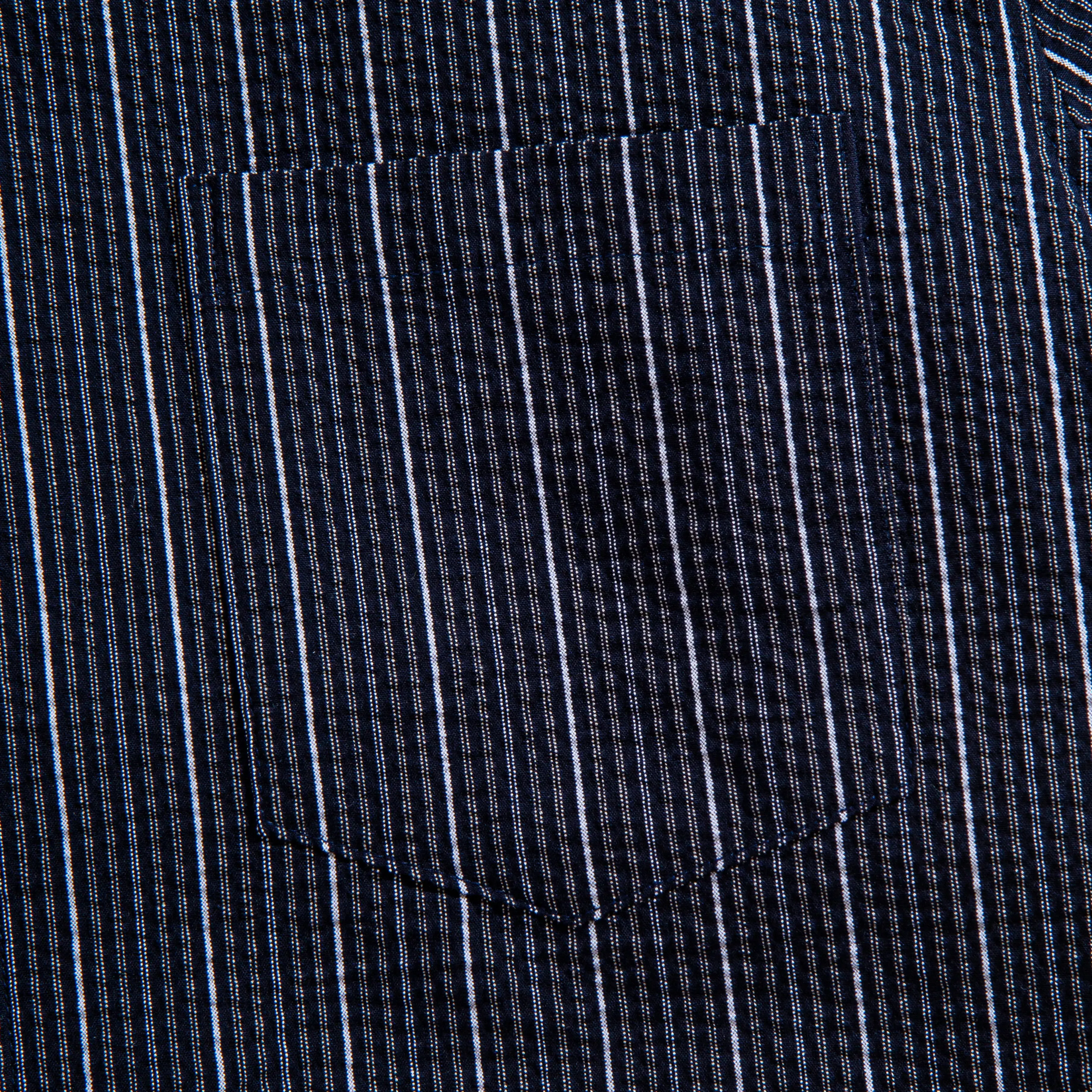 Seersucker Striped Button Down Shirt