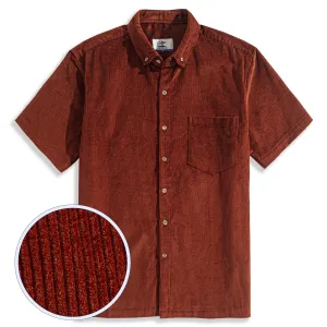 Vintage Burgundy Cotton Corduroy Shirt