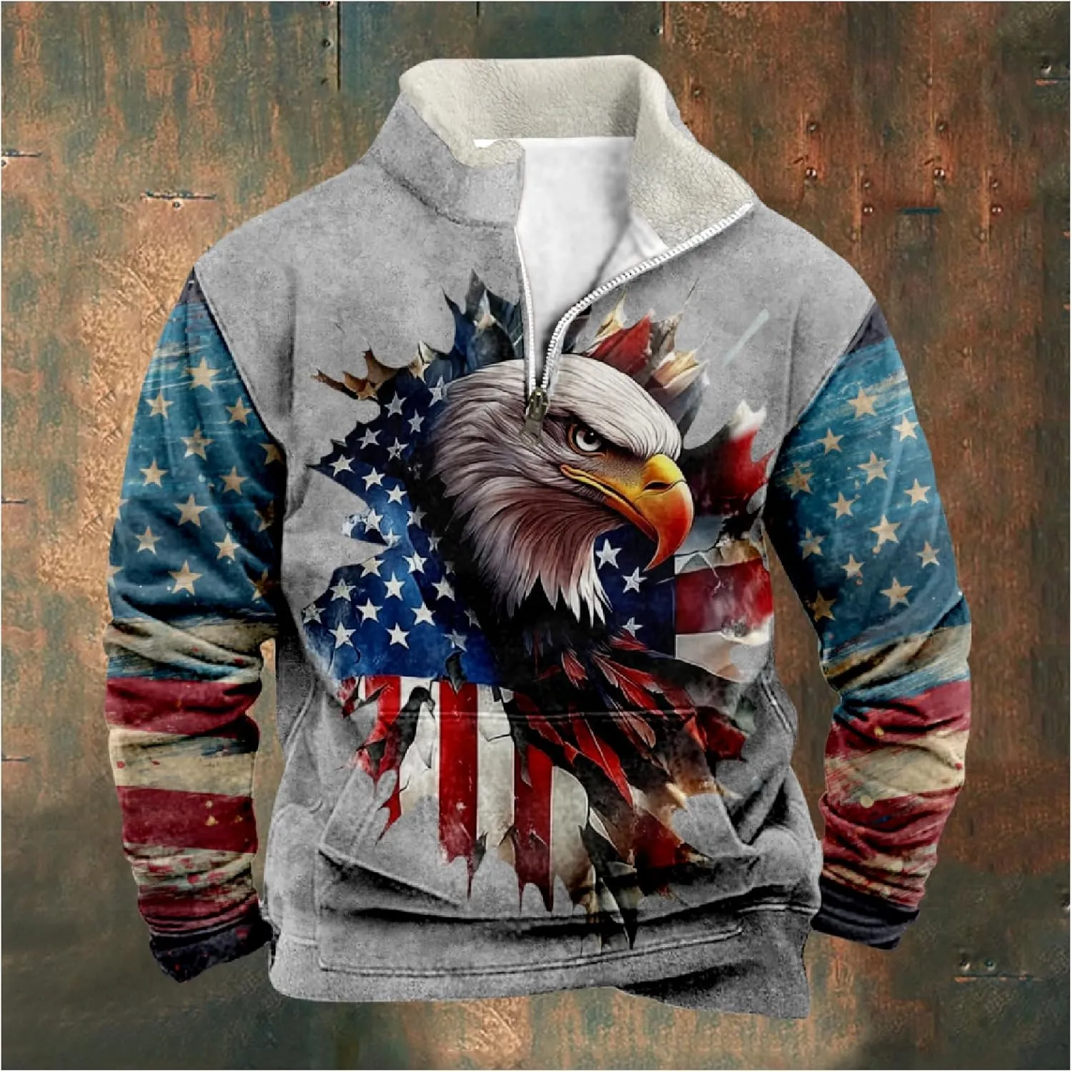 Western Sweatshirts for Men Cool Lightweight Novlety Long Sleeve Half Zip Pullover Crewneck Cowboy Hoodies