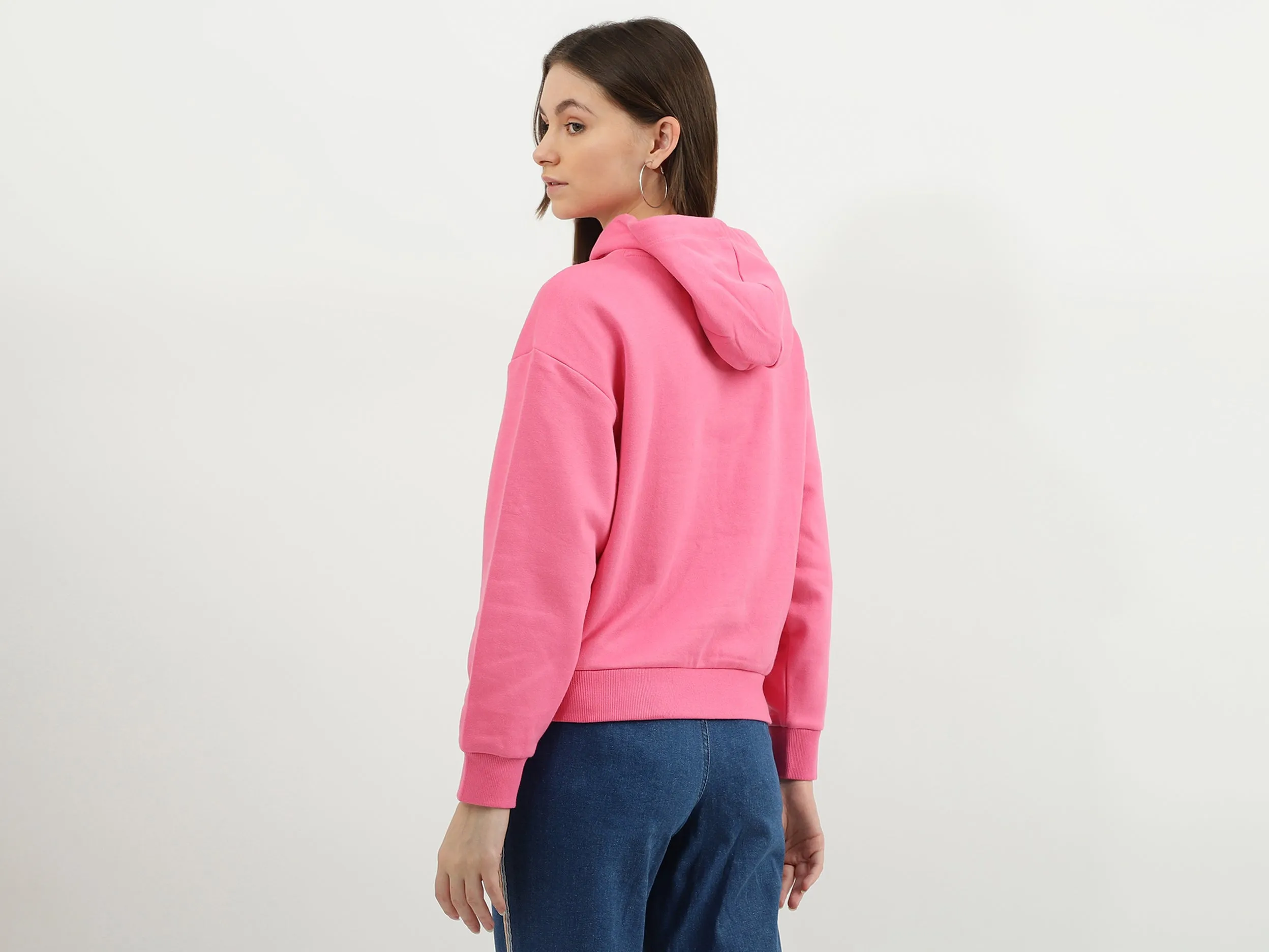 Women Printed Hooded Neck Sweatshirt