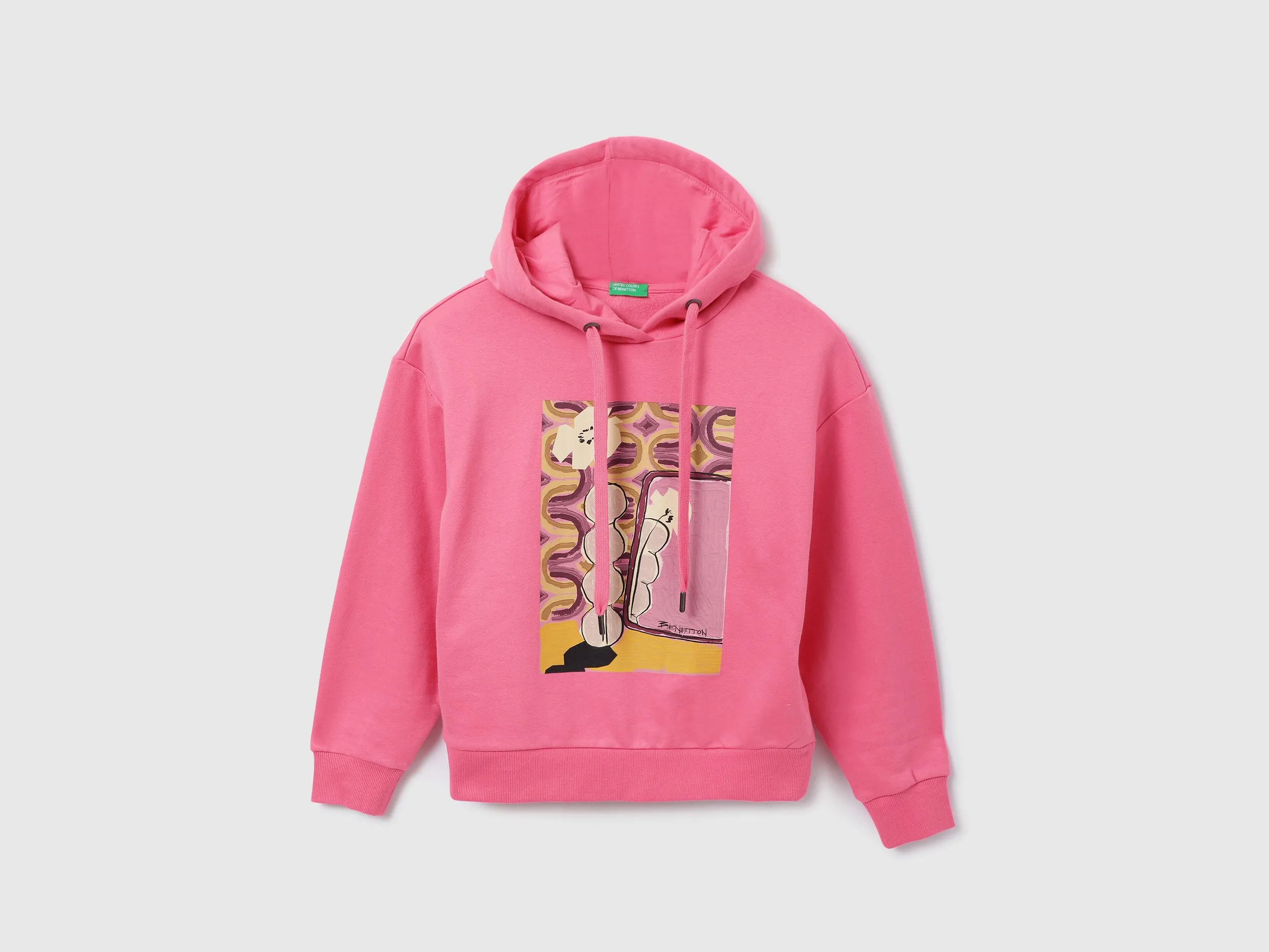 Women Printed Hooded Neck Sweatshirt